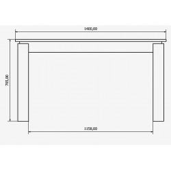 Mesa rectangular fija 140x90 - Color Nogal