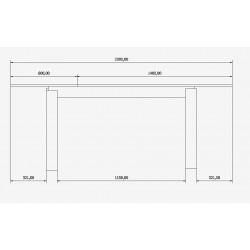 Mesa rectangular extensible 140 a 200 cm - Color Nogal