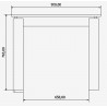 Mesa rectangular 140x90, color blanco liso| Modelo White