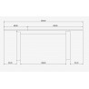 Mesa rectangular extensible 140 a 200 cm | Color Blanco Text.